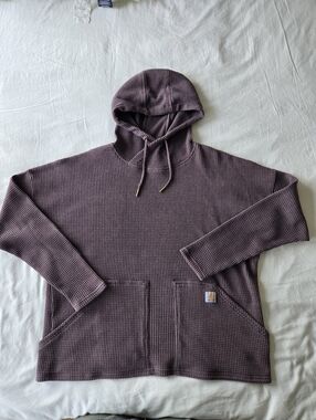 Carhartt Relaxed Fit Hoodie XL Purple Men's Sweatshirt Workwear Casual